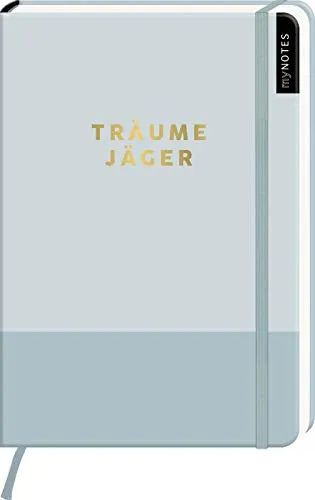 myNOTES Notizbuch A5: Träumejäger: Notebook medium, gepunktet | In minimalistischem Desgin / Pastell Blau: Ideal als Bullet Journal oder Tagebuch