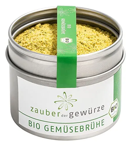 Zauber der Gewürze Bio Gemüsebrühe – Natürliche Brühe aus hochwertigen Bio-Gemüsezutaten, ideal für Suppen, Saucen und Eintöpfen, 80 g