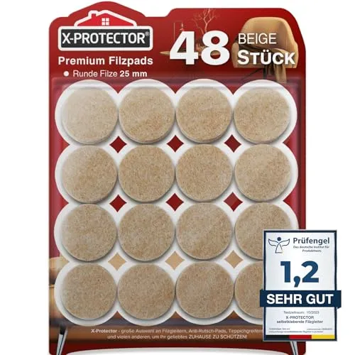 X-Protector Filzgleiter 48 Stück 25 mm von X-Protector