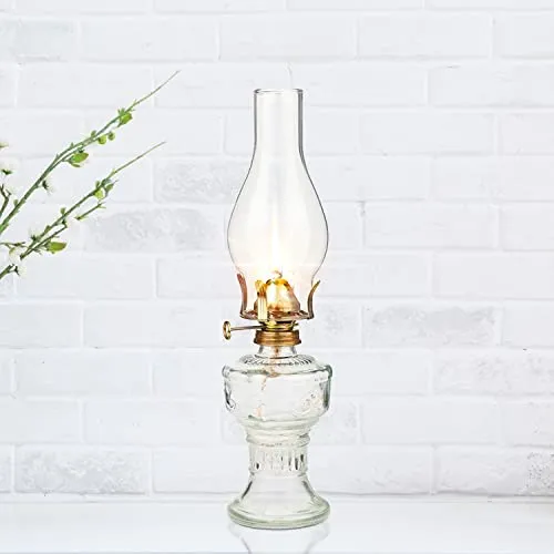 32cm Glas Petroleumlampe Öllampe Glas Klassische Retro-Dekoration Lampe Hochzeit Urlaub Dekoration Öllampe große Kapazität hohe Qualität