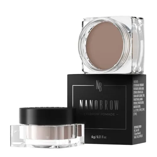 Augenbrauen Pomade Nanobrow Eyebrow Pomade - Wasserfeste, Colorierende Pomade. Präzise Kontur und Auffüllen Augenbrauen (Medium Brown)