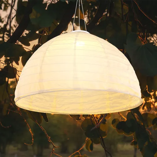 Solarleuchte Hängelampe LED für den Außenbereich – 30 cm - Wetterfeste LED-Hängelampe für Garten und Balkon. Mit warmweißem Licht und solarbetriebener Energieversorgung. Ideal für stimmungsvolle Beleuchtung im Außenbereich.