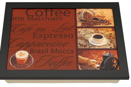 Khevga Knie-Tablett mit Kissen – Bequemes Kissen-Tablett für Laptop, Kaffee, Frühstück und mehr – Praktisches Knietablett mit Stabiler Ablagefläche