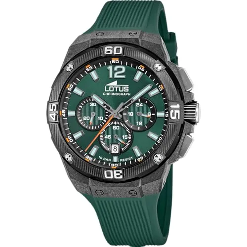 Lotus CHRONO 18975/2 Herrenchronograph - Armbanduhren mit robustem Kunststoffgehäuse, 44 mm Durchmesser und präzisem Chronographen für sportliche Eleganz.