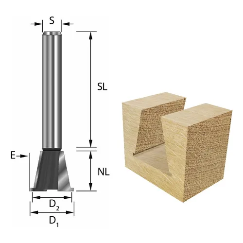 ENT Zinkenfräser HW S: 8 mm SL 32 mm | 16130