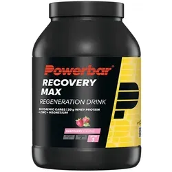 PowerBar Recovery Max Regeneration Drink Himbeere 1144g - Energie-Getränke, unterstützt optimale Regeneration mit hoch-glykämischen Kohlenhydraten und hochwertigem Protein für Muskelaufbau.