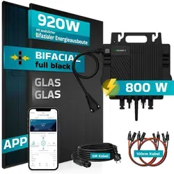 SUNNIVA Balkonkraftwerk 920W BIFAZIAL FULLBLACK – Komplettset
