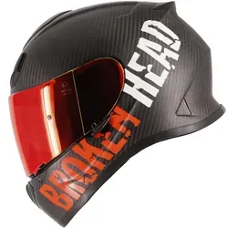 Broken Head BeProud Carbon Rot Limited Edition + Rot Verspiegeltes Visier (L)