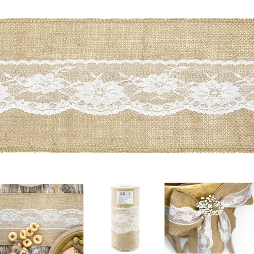 Jute Stuhlschleife Tischläufer Sackleinen Schleife Natur Band Hochzeit