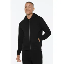 Kapuzensweatjacke HARLEM SOUL, Herren, Gr. 3XL, schwarz, Material: 65% Baumwolle, 35% Polyester, unifarben, regular fit normal, eingesetzt Rippbündchen, Sweatjacken, mit Baumwolle