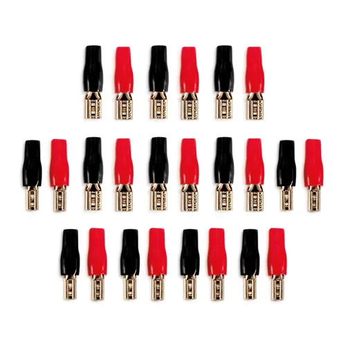 Sinuslive Set-4 bis 4mm² Flachstecker 12 Paar 2,8mm / 4,8mm Lautsprecherstecker