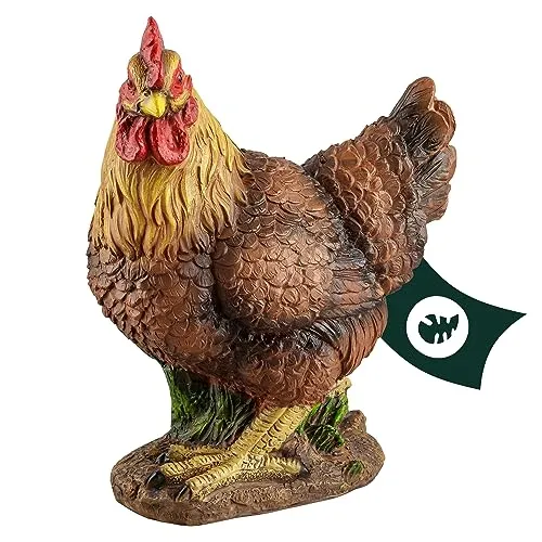 VERDOBA Gartenfigur Hühner, Hähne, Küken - wetterfeste Deko für deinen Garten - Figuren aus langlebigem Kunstharz, handbemalt und detailgetreu. UV- und wetterbeständig, ideal für Garten, Balkon oder Terrasse. Setze natürliche Akzente mit diesen charmanten Gartenfiguren!