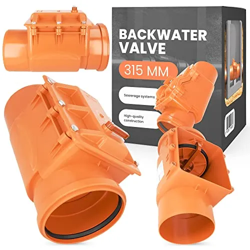 Produktbild Rückstauklappe dn 315 PVC Abwasser Rückstauventil Rückstauverschluss Rückschlagklappe mit Verriegelbarer Rattenschutz für Abwasserrohr Abfluss