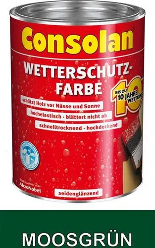 Consolan Wetterschutz Farbe moosgrün 0,75 L