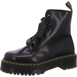 Dr. Martens Damenstiefel MOLLY BLACK BUTTERO 39 - Wanderschuhe mit umweltfreundlichem Leder, das den Standards der Leather Working Group entspricht – ideal für nachhaltige Modebewusste.