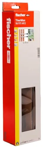 fischer Abstandsmontagesystem TherMax 16 170 M12 B - Dämmstoffdübel für hohe Lasten, selbstschneidend und mit Anti-Kälte-Konus für zuverlässige Befestigung in Dämmstoffen