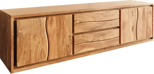 DELIFE Lowboard Live-Edge 200 cm aus Akazie in beige von Delife