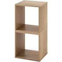 Costway 2er Set Würfelregalen Bücherregal Eiche von Costway