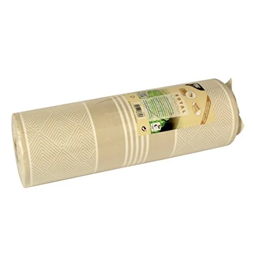 Papstar Tischläufer Royal Collection Elegance, champagner/weiß - Hochwertiger Tischläufer aus PV-Tissue Mix, weich und reißfest, perfekt für elegante Tischdekorationen bei besonderen Anlässen.