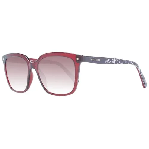 Ted Baker TB1676 53249 Sonnenbrille - Damen Sonnenbrille in Rot mit quadratischem Stil, 100% UV-Schutz und trendigem Verlaufsglas – ideal für stilvolle Auftritte im Freien.