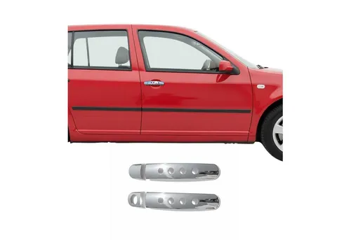 OMAC Zierleisten-Aufkleber für Türgriff Blende Chrom Seat Ibiza 2002-2008 - 2-tlg. Edelstahl Zierleisten-Aufkleber, langlebig und rostbeständig. Einfache Installation und Reinigung sorgen für eine ansprechende Optik und zusätzlichen Schutz.