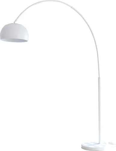 SalesFever Bogenlampe Frieso - Dimmer, echter Marmorfuß - Stehleuchte mit elegantem Design und dimmbaren Licht, ideal für stilvolle Wohnräume. Echter Marmorfuß sorgt für Stabilität und einen Hauch Luxus.