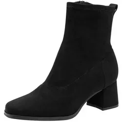 Tamaris Comfort Damen Stiefeletten mit Blockabsatz, Schwarz (Black) 40 EU - Wanderschuhe mit Stretchanteil für individuelle Anpassung und herausnehmbarer Einlegesohle für hohen Komfort – ideal für jeden Anlass.