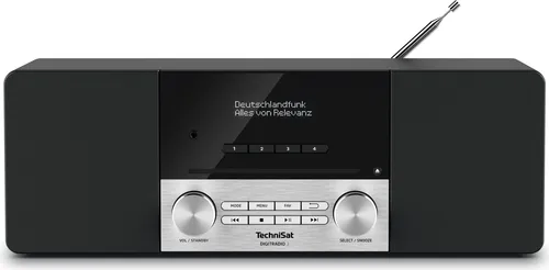 TechniSat DIGITRADIO 3 - Kompaktanlage Stereo DAB Radio mit CD-Player, Bluetooth & USB, kraftvoller Stereosound und Radiowecker in hochwertigem Design