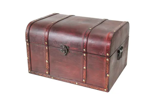 HMF Schatzkiste Handgefertigte Holztruhe Portugal, Antik-Look