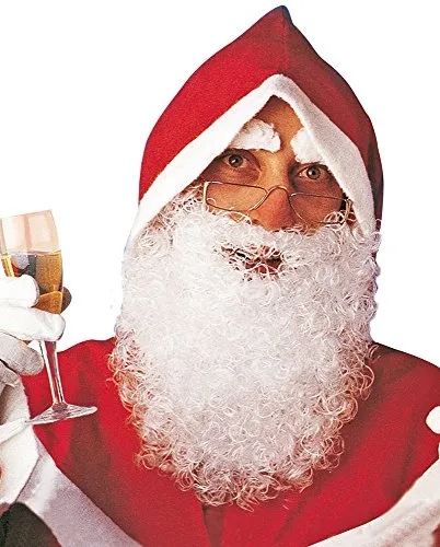 W WIDMANN MILANO Party Fashion 1521B - Bart mit Schnurrbart, mehrere Charaktere, Weihnachtsmann, Nikolaus, Seemann, Accessoire, Weihnachten, Karneval, Mottoparty