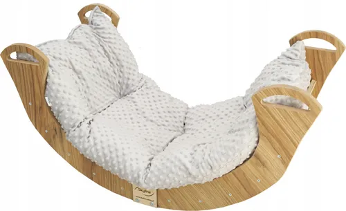 Skyline Kletterbogen Klettergerüste Kletterdreieck Baby Kletterwippe Holzbogen für Kinder Montessori Klappbar Eichenimitat, mod.C,85x43x42cm, Grau