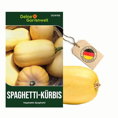 Spaghetti-Kürbis Vegetable Spaghetti Samen - Cucurbita pepo - Spaghettikürbis-Samen - Gemüsesamen - Saatgut für 5 Pflanzen