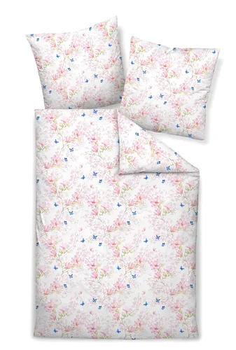 Janine Design Mako-Satin Bettwäsche-Garnitur MILANO 45041 Farbe korallrosé-01 Größe 135X200+80x80cm