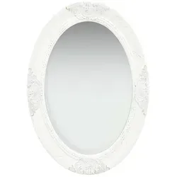 vidaXL Barock-Wandspiegel 50 x 70 cm Weiß von vidaXL