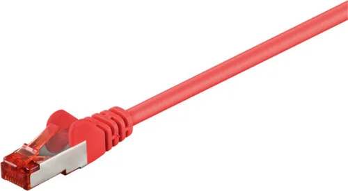 Goobay CAT 6 Patchkabel, S/FTP (PiMF), Rot, 0,5 m, CCA Kupfergemisch
