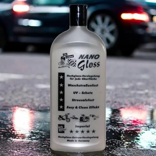 MacBRITE NANO Gloss Autopolitur 500ml - Autopflege & Motorradpflege mit Hochglanz Nano-Effekt, schlag- und kratzfest, ideal für KFZ, Boote und mehr, garantiert Langzeitschutz ohne Rückstände.