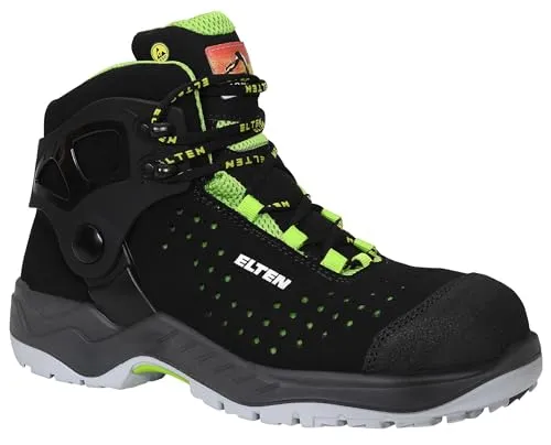 ELTEN TOMMASO green Mid ESD S1P - Sicherheitsstiefel Größe 43, mit BIOMEX PROTECTION für optimale Sprunggelenksstabilität und hohen Tragekomfort