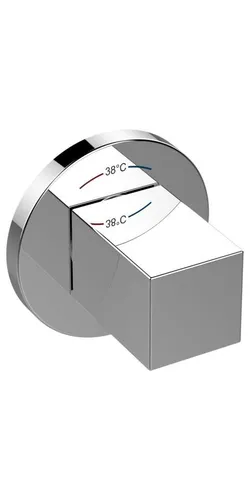 Keuco Edition 90 Brausethermostat 59053010001 - Duscharmaturen mit sicherer Temperaturkontrolle, Sicherheitssperre bei 38 °C und hoher Durchflussmenge von 22 l/min, ideal für Durchlauferhitzer.