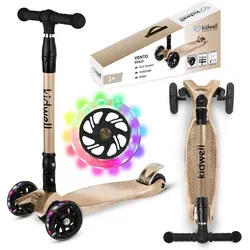 COIL VENTO Kinderroller mit LED-Rädern - Dreirädriger Tretroller für Kinder mit leuchtenden LED-Rädern. Ideal zur Förderung von Gleichgewicht und Koordination. Leicht und stabil, perfekt für unbeschwerte Fahrten im Freien.