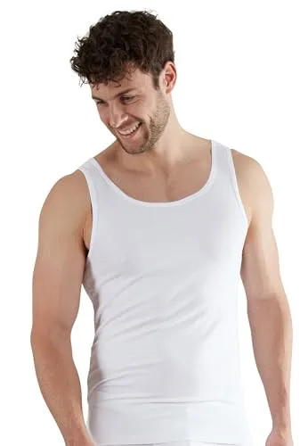 Götzburg Herren Tank-Top, Baumwolle, Single Jersey, weiß, Uni 6