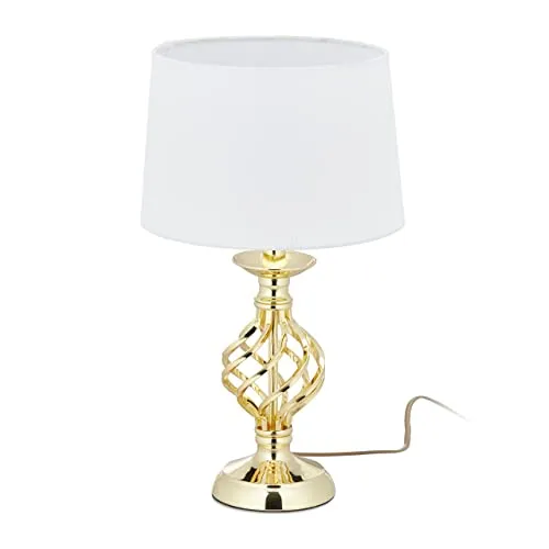 Relaxdays Tischlampe modern in gold von Relaxdays