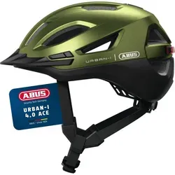 ABUS Stadthelm Urban-I 4.0 ACE - Fahrradhelm mit USB-C Rücklicht und 4 Leuchtmodi - ABUS Urban-I 4.0 ACE – Sicher und komfortabel im Stadtverkehr. Mit aufladbarem LED-Rücklicht, individuell anpassbarem Verstellsystem und reflektierenden Stickern für erhöhte Sichtbarkeit. Ideal für Pendler und Freizeitfahrer.