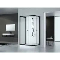 Aurlane Komplettdusche Black Magic 80 cm x 110 cm x 200 cm