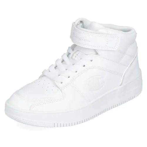 Champion Rebound 2.0 Mid B Sportschuh Weiß - Sneaker mit Mid-Cut für zusätzlichen Knöchelschutz, ideal für Kinder. Trendig, komfortabel und Teil der Champion Basketball Legacy-Linie.