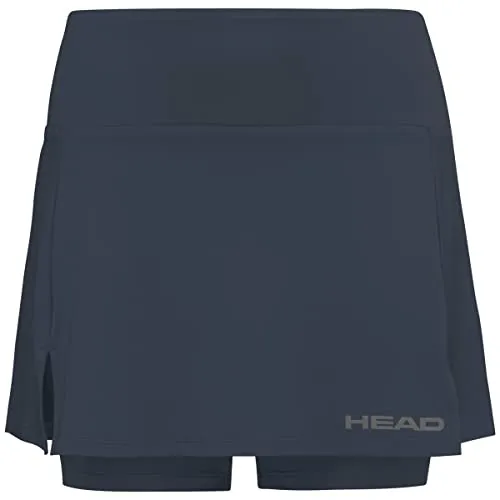 HEAD Damen Club Basic Women Tennisshort, Navy, XS EU - Tennisbekleidung mit hohem, innen elastischen Bund und praktischen Seitenschlitzen für optimalen Komfort und Bewegungsfreiheit.