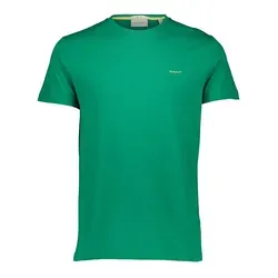 Gant Herren Shirt in Grün, Größe M - Herren Plussize Shirt von Gant in grün, aus 100% Baumwolle für hohen Tragekomfort. Mit Rundhalsausschnitt und eleganter Label-Stickerei, ideal für lässige Outfits.