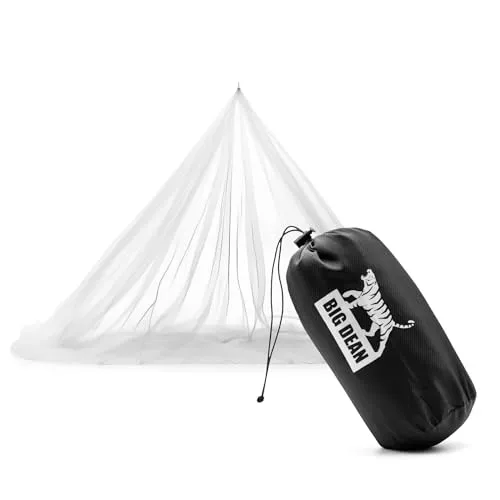 BigDean Moskitonetz für unterwegs & zu Hause (XL) - Moskitonetz XL für effektiven Insektenschutz zu Hause und beim Camping – umweltfreundlich, einfach zu installieren und platzsparend. Genießen Sie ungestörte Nächte ohne Mücken.