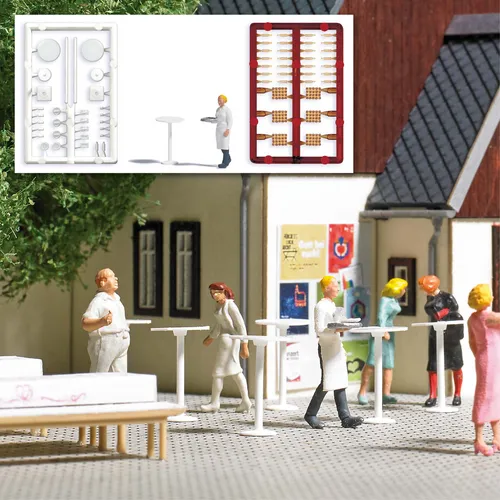 Busch 1831 Stehtisch Tische & Kellnerin NEU OVP #SL19