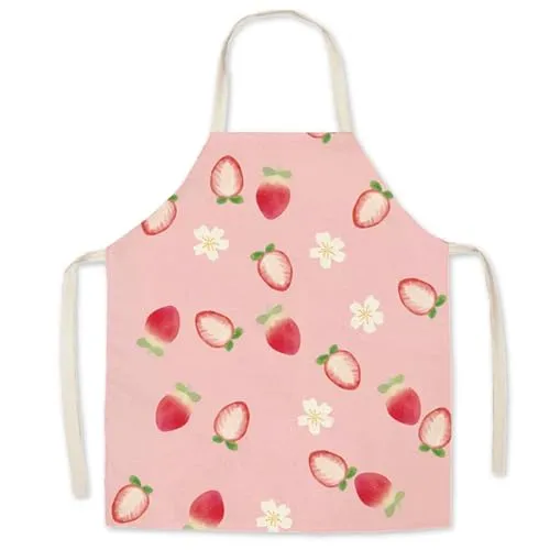 Naapesi Küchenschürze Kinder, Obst Schürze, Kinderschürze zum Kochen und Backen, Schürzen für Kinder, Küchenschürze, Kinderschürzen für Küche Kochen Backen Malerei (Erdbeere)