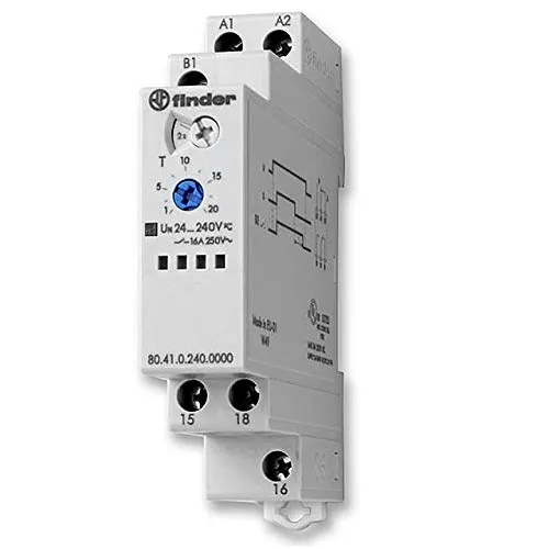 Zeitrelais Finder, Typ 80.41, 24V-240V/AC-DC, 1 Wechslerkontakt
